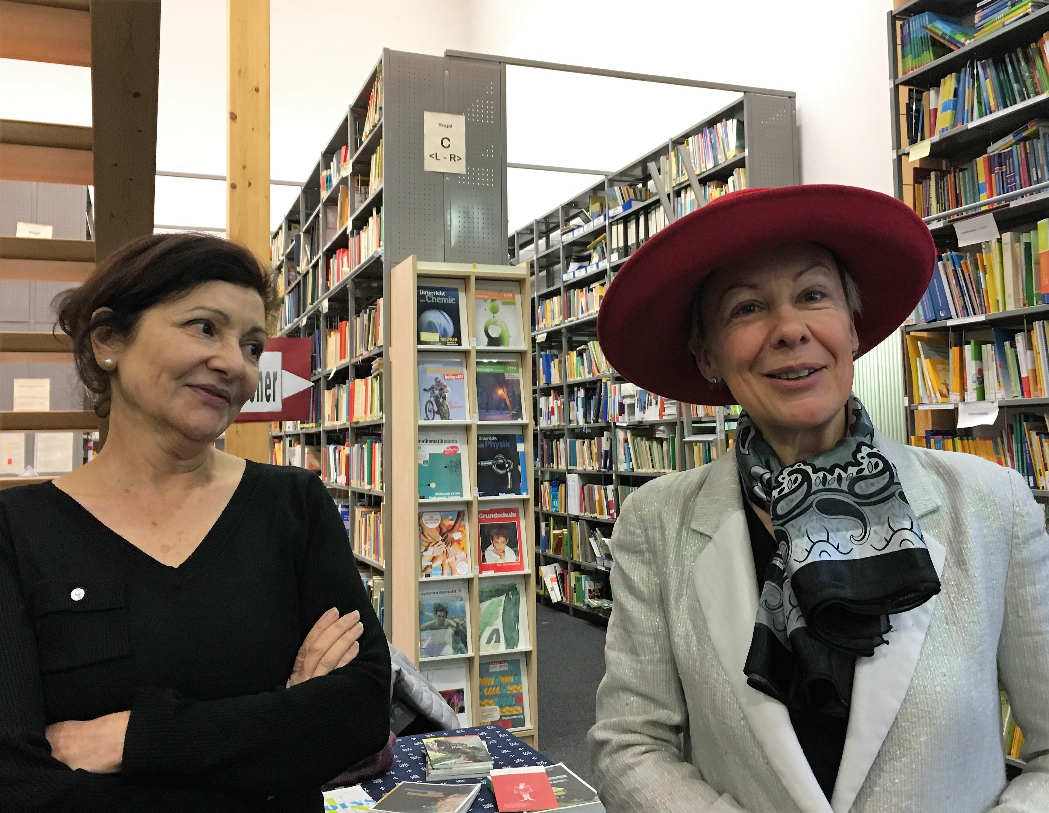 Irène Cohen-Janca et Mme Trimbach photographiées par Dominique Petre, janvier 2018